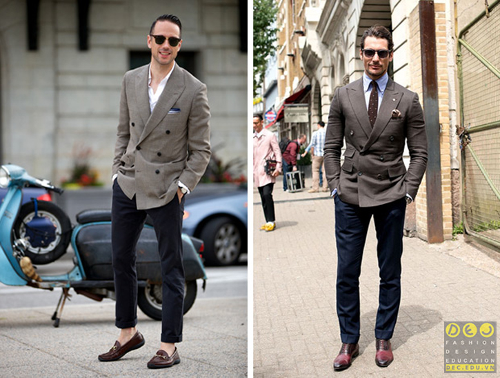 Áo khoác blazer với 6 khuy và túi xẻ Áo khoác blazer với 6 khuy và túi xẻ